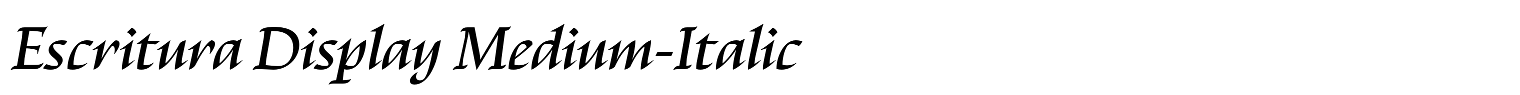 Escritura Display Medium-Italic